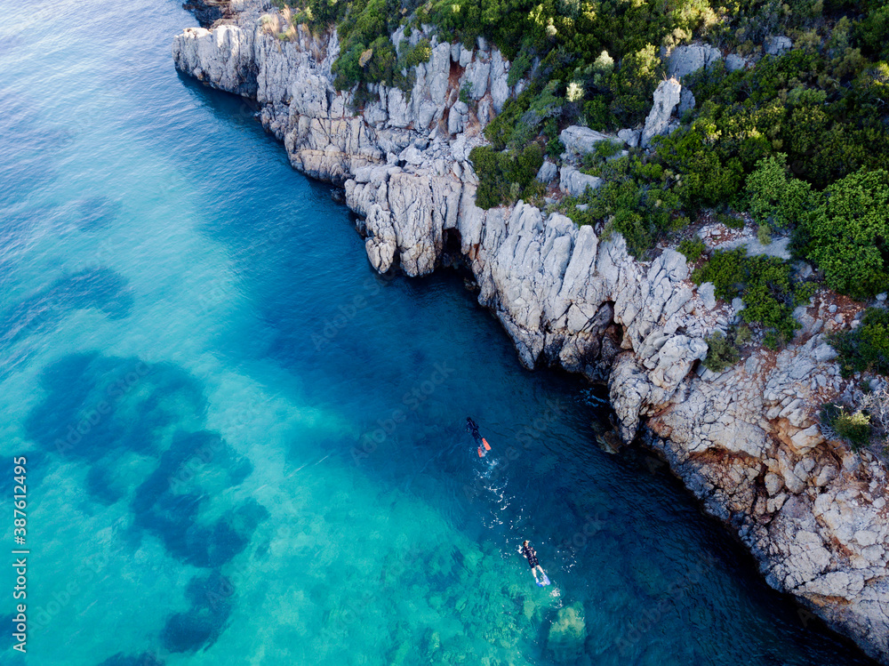 Fototapeta premium Snorkelling in Gokova Bay Turkey