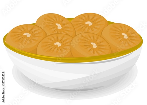 Sandesh Indian Sweets or Mithai Food Vector photo