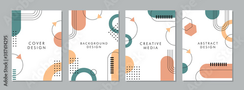 Set of abstract creative artistic templates. Universal cover Designs for Annual Report, Brochures, Flyers, Presentations, Leaflet, Magazine.