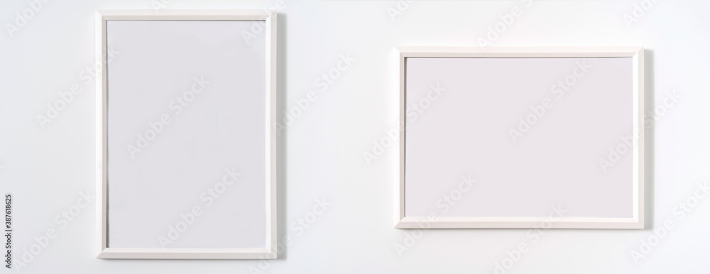 Photo frame portrait in white background Photo frame portrait in white background