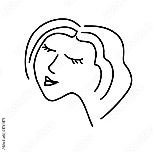  International Women's Day. Vector illustration for card, poster, modern design. Girl power. element for greeting cards, posters, stickers and seasonal design coloring book cards and coloring page.