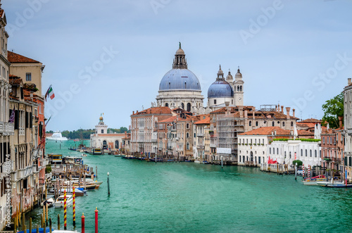 The Basilica of St Mary of Health or Basilica di Santa Maria della Salute at grand canal in Venice, Italy © THANAN