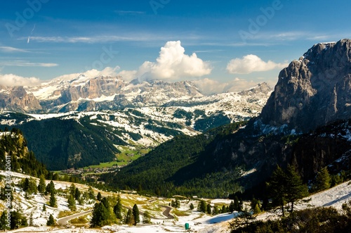 Beautiful view of famous dolomite mountain, Italy.