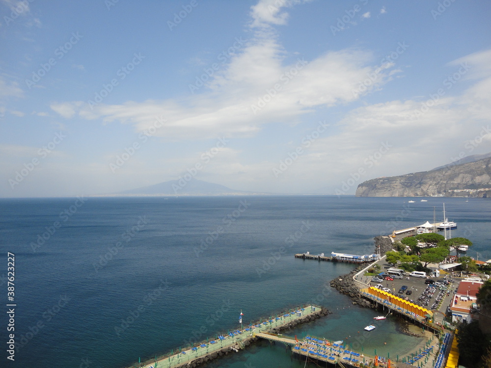 View of the sea from Sorrento, Italy