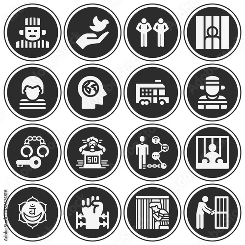 16 pack of conscience  filled web icons set