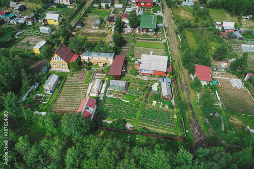 Wallpaper Mural Aerial Townscape of Suburban Village Sosnoviy Bor located in Northwestern Russia on the Kola Peninsula near the town Kandalaksha Torontodigital.ca