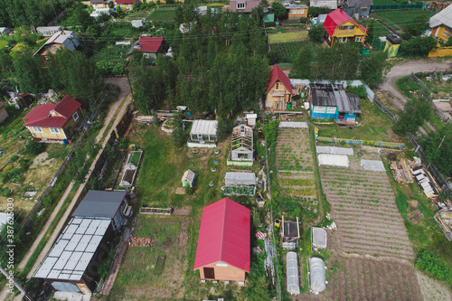 Wallpaper Mural Aerial Townscape of Suburban Village Sosnoviy Bor located in Northwestern Russia on the Kola Peninsula near the town Kandalaksha Torontodigital.ca