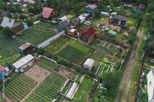 Wallpaper Mural Aerial Townscape of Suburban Village Sosnoviy Bor located in Northwestern Russia on the Kola Peninsula near the town Kandalaksha Torontodigital.ca