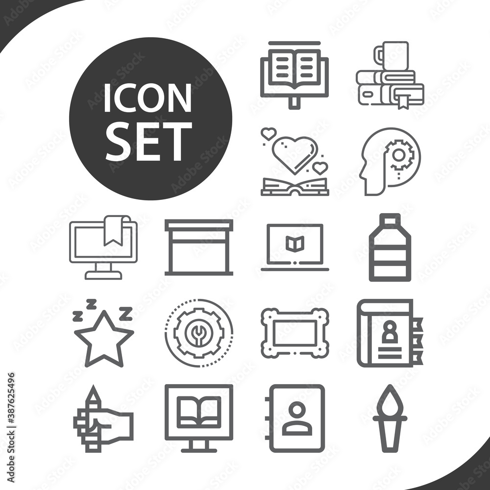 Simple set of poems related lineal icons. Simple set of poems related lineal icons.