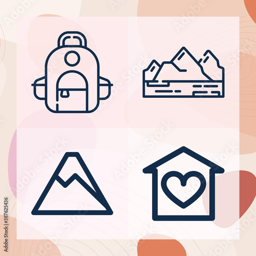 Simple set of sustain related lineal icons