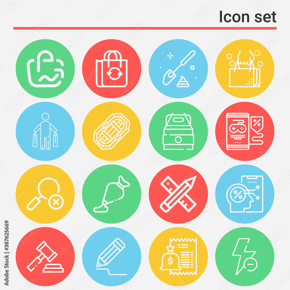 16 pack of off lineal web icons set 16 pack of off lineal web icons set
