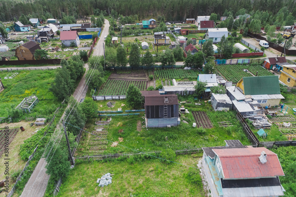 custom made wallpaper toronto digitalAerial Townscape of Suburban Village Cheremushki located in Northwestern Russia on the Kola Peninsula near the town Kandalaksha