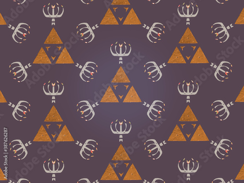 seamless pattern with symbols of the world
