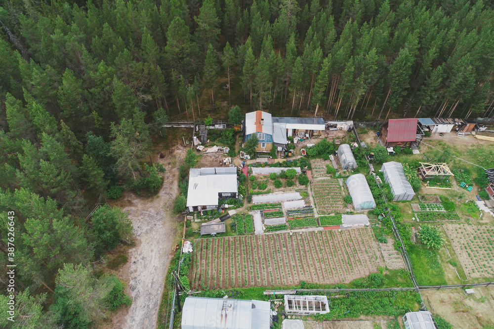 custom made wallpaper toronto digitalAerial Townscape of Suburban Village Cheremushki located in Northwestern Russia on the Kola Peninsula near the town Kandalaksha