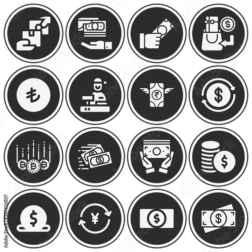 16 pack of prizes  filled web icons set