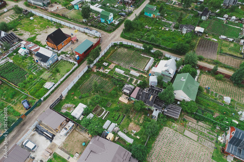 Wallpaper Mural Aerial Townscape of Suburban Village Cheremushki located in Northwestern Russia on the Kola Peninsula near the town Kandalaksha Torontodigital.ca