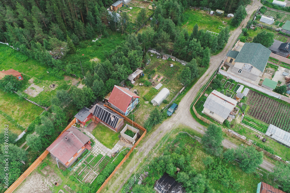 custom made wallpaper toronto digitalAerial Townscape of Suburban Village Cheremushki located in Northwestern Russia on the Kola Peninsula near the town Kandalaksha