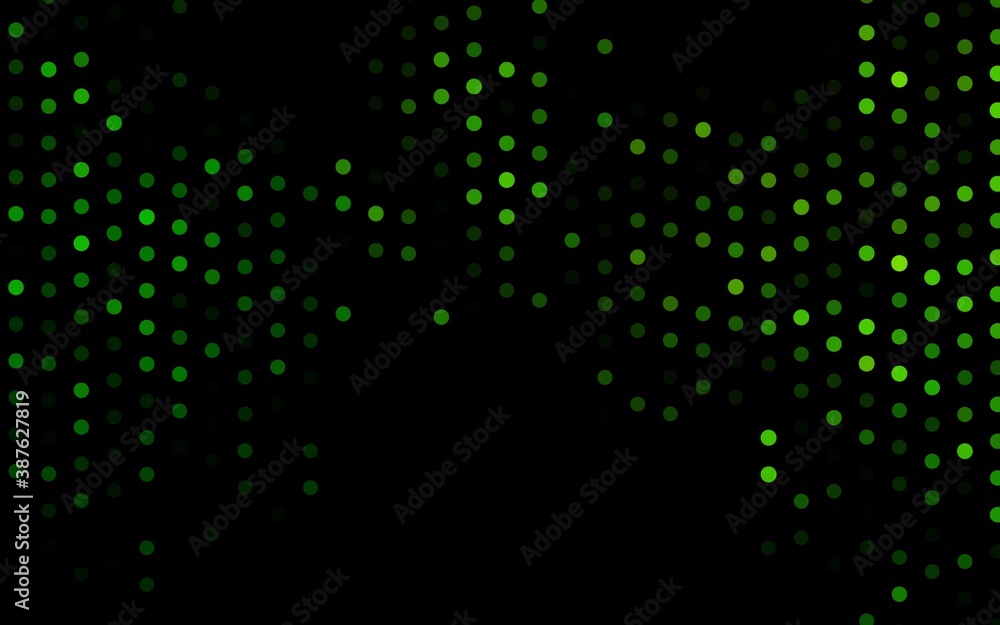 Dark Green vector layout with circle shapes. Dark Green vector layout with circle shapes.