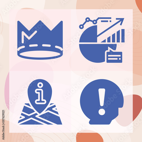 Simple set of details related filled icons