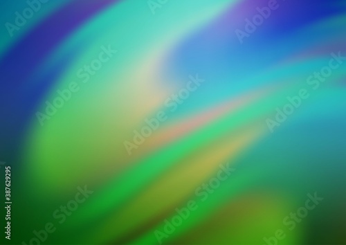 Light Blue, Green vector blurred bright background.