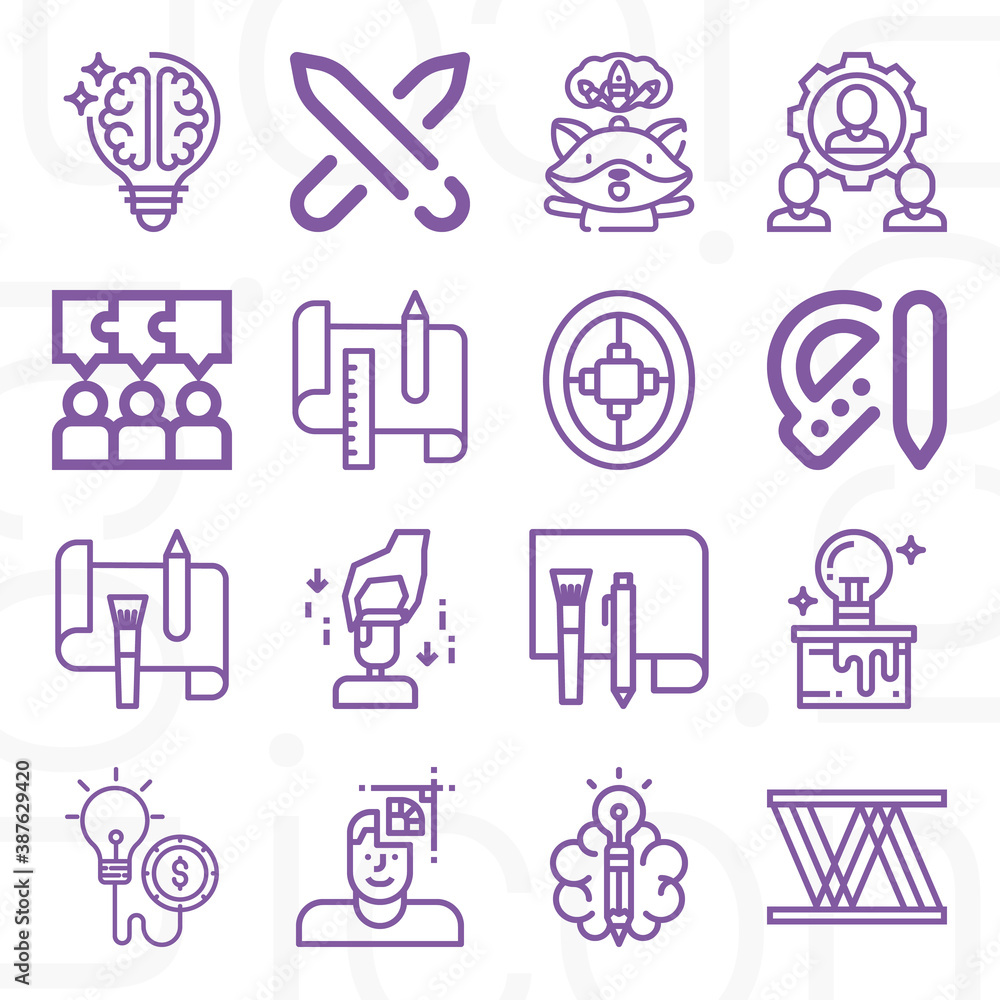 16 pack of ingenuity lineal web icons set 16 pack of ingenuity lineal web icons set