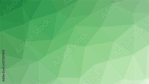 Green polygon pattern. Low poly design 
