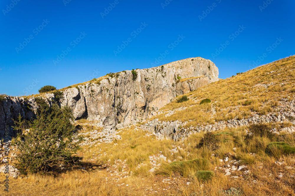 View of the chasms of Partagat in the mountain of Aitana.