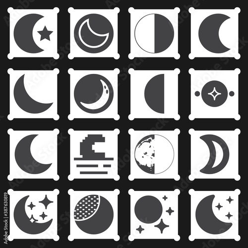 Принти на полотні 16 pack of apollo  filled web icons set