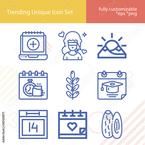 Simple set of go out related lineal icons.