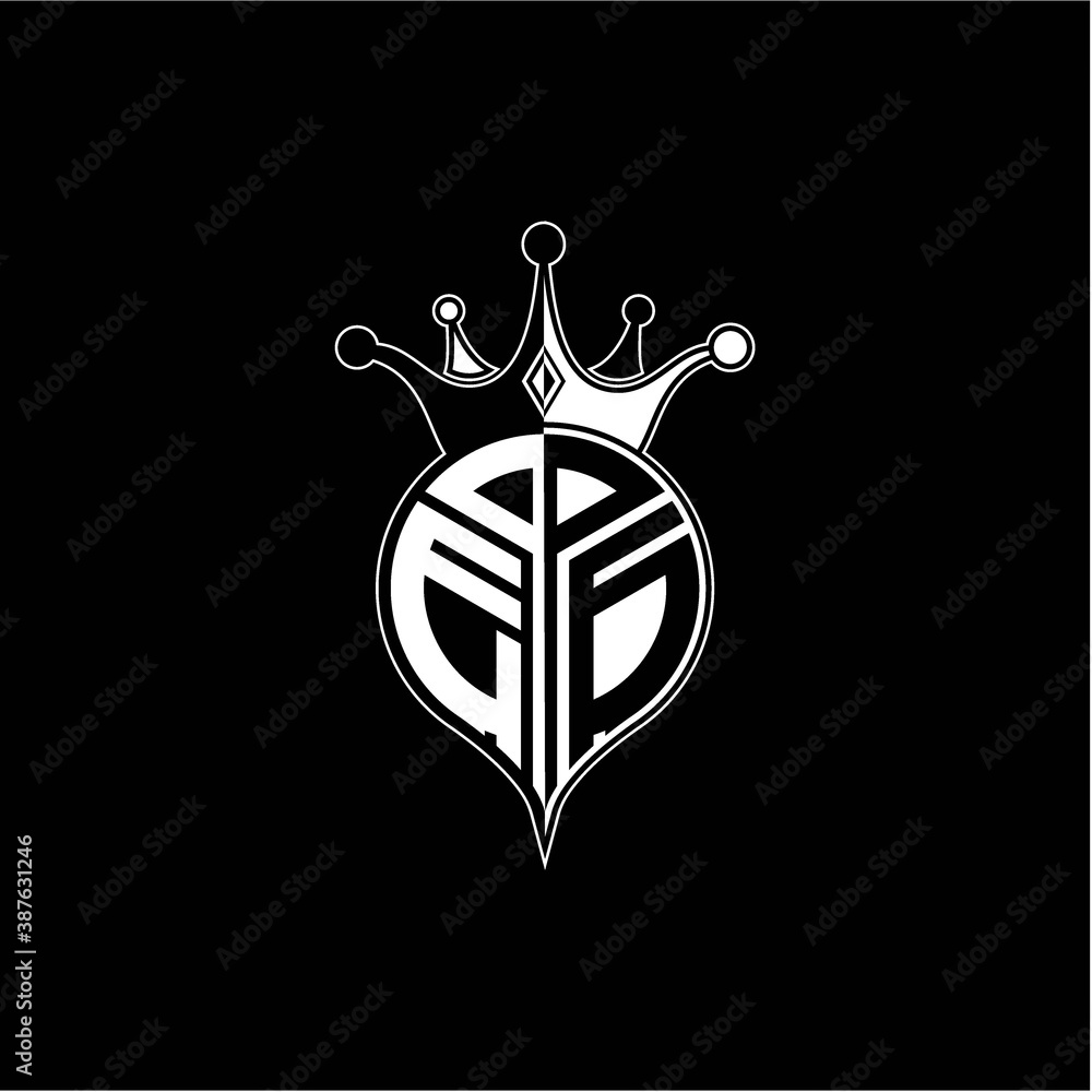 E G circle monogram logo emblem style with clown crown shape vector decoration E G circle monogram logo emblem style with clown crown shape vector decoration