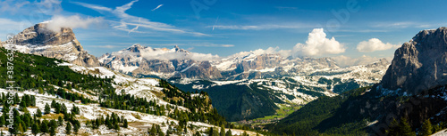 Beautiful view of famous dolomite mountain, Italy.