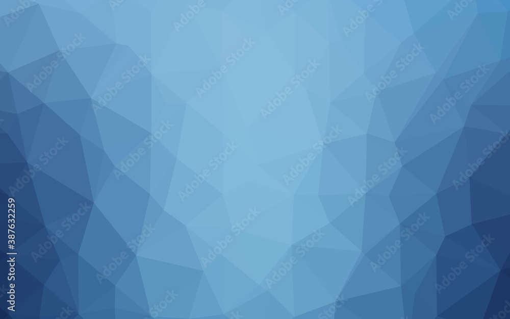 Light BLUE vector shining triangular template. Light BLUE vector shining triangular template.