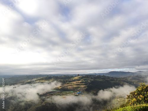 Dramatic clouds with mountain in Colombia