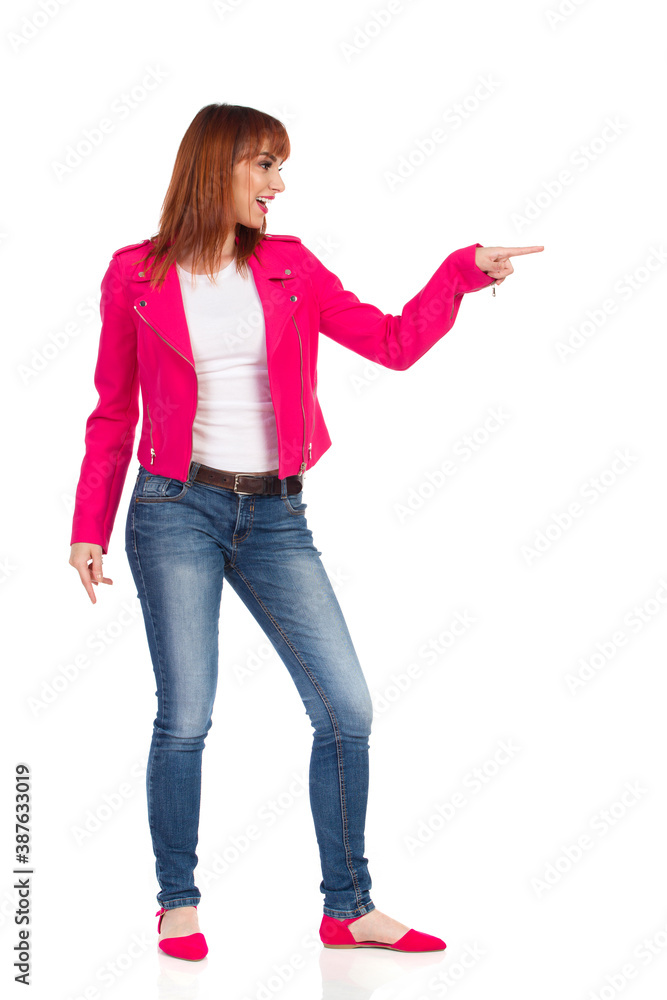 woman pointing woman pointing