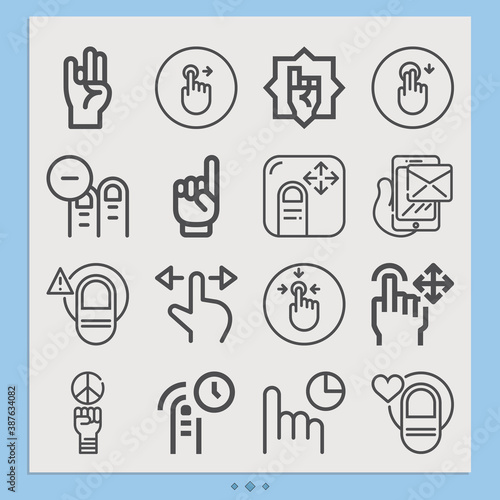 Simple set of actions related lineal icons.