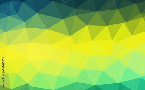 Dark Blue, Yellow vector blurry triangle texture.