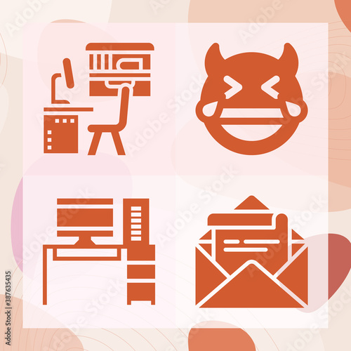 Simple set of fulfill related filled icons