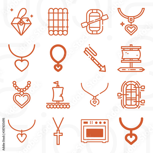 16 pack of cu  lineal web icons set