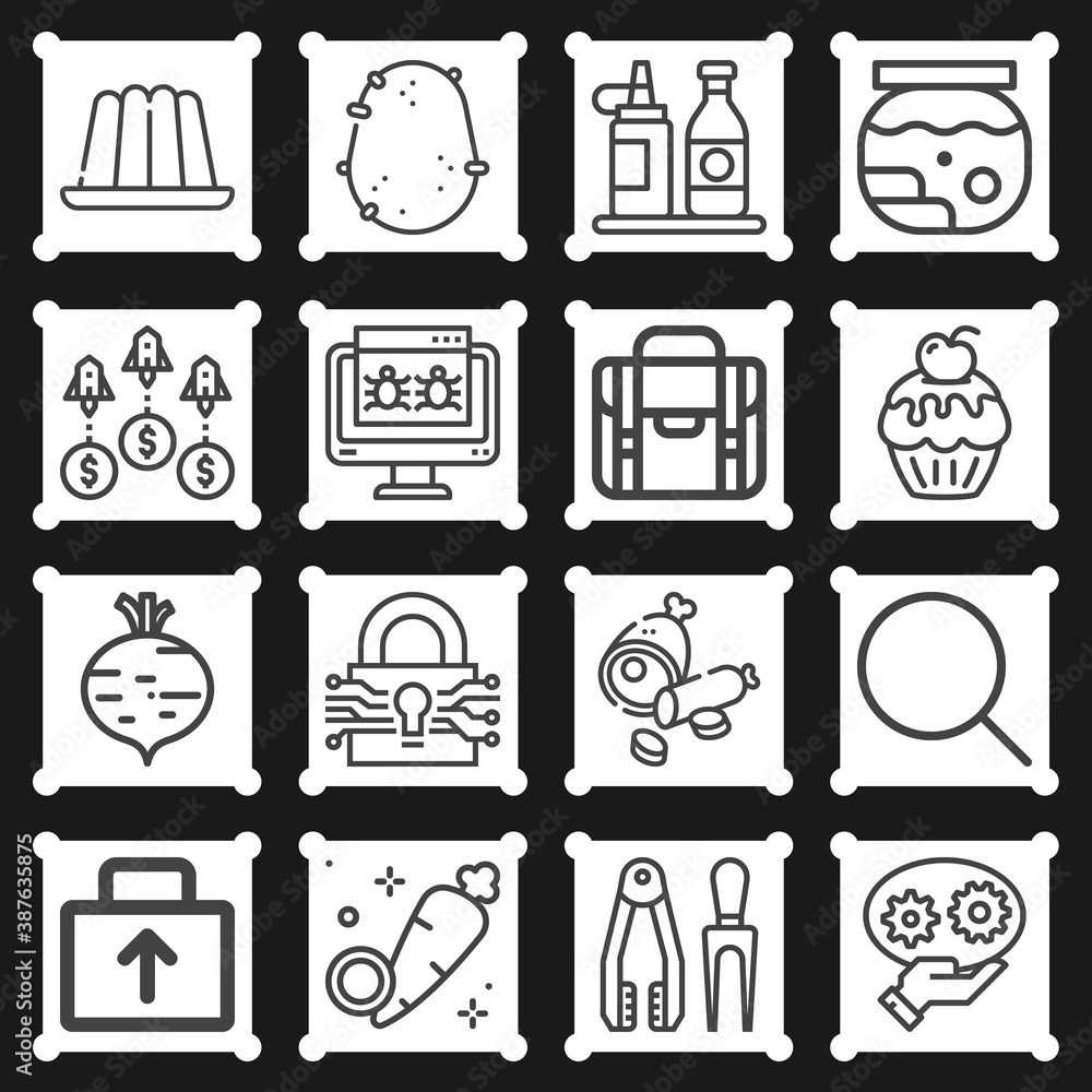16 pack of shut up lineal web icons set 16 pack of shut up lineal web icons set