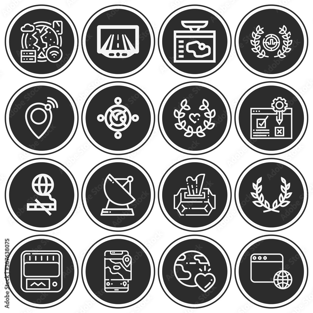 16 pack of humanity  lineal web icons set