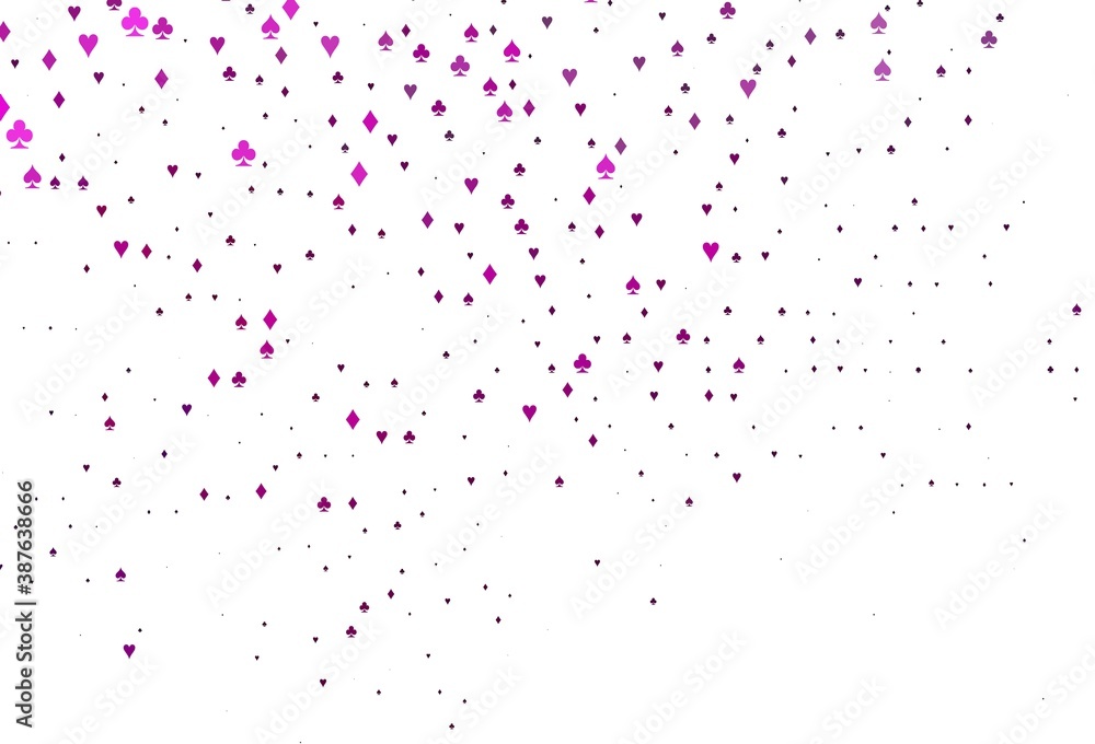 Light Pink vector cover with symbols of gamble. Light Pink vector cover with symbols of gamble.