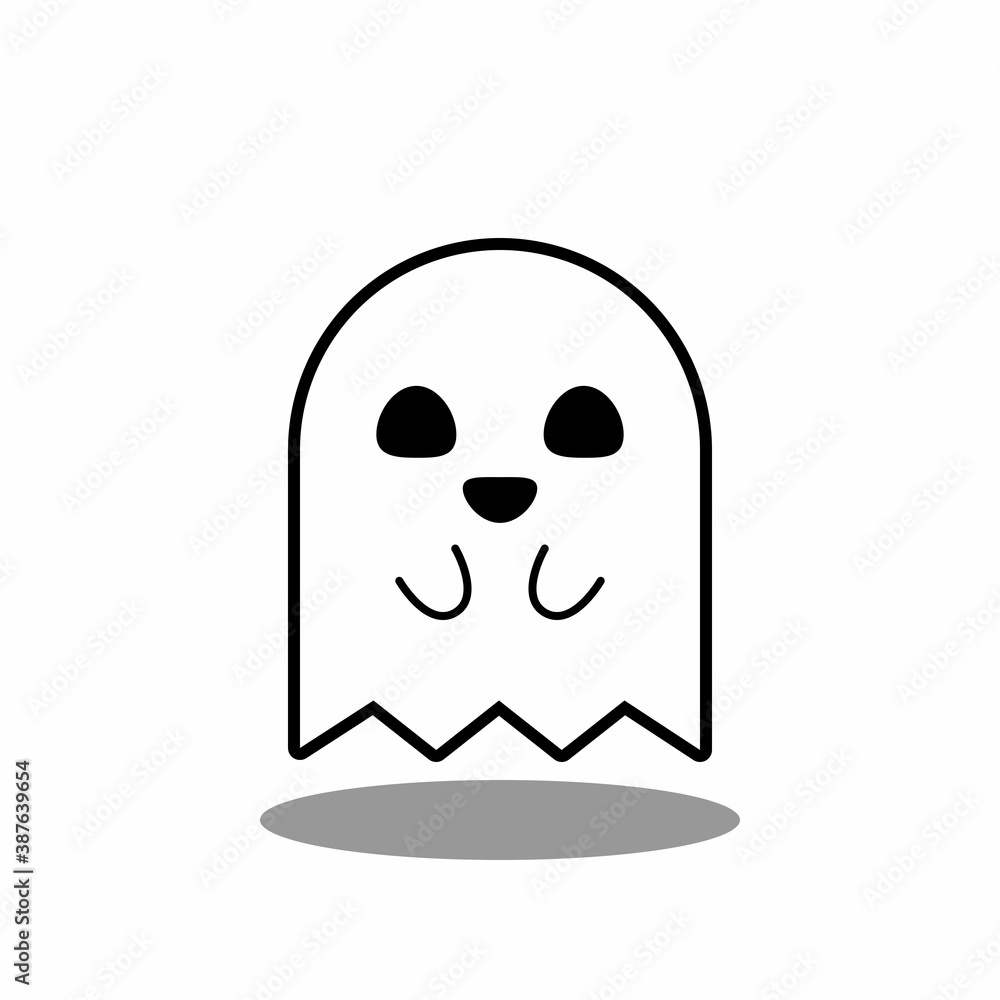 Halloween ghost, scary or cute cartoon spooky ghost, Halloween holiday. Halloween ghost, scary or cute cartoon spooky ghost, Halloween holiday.