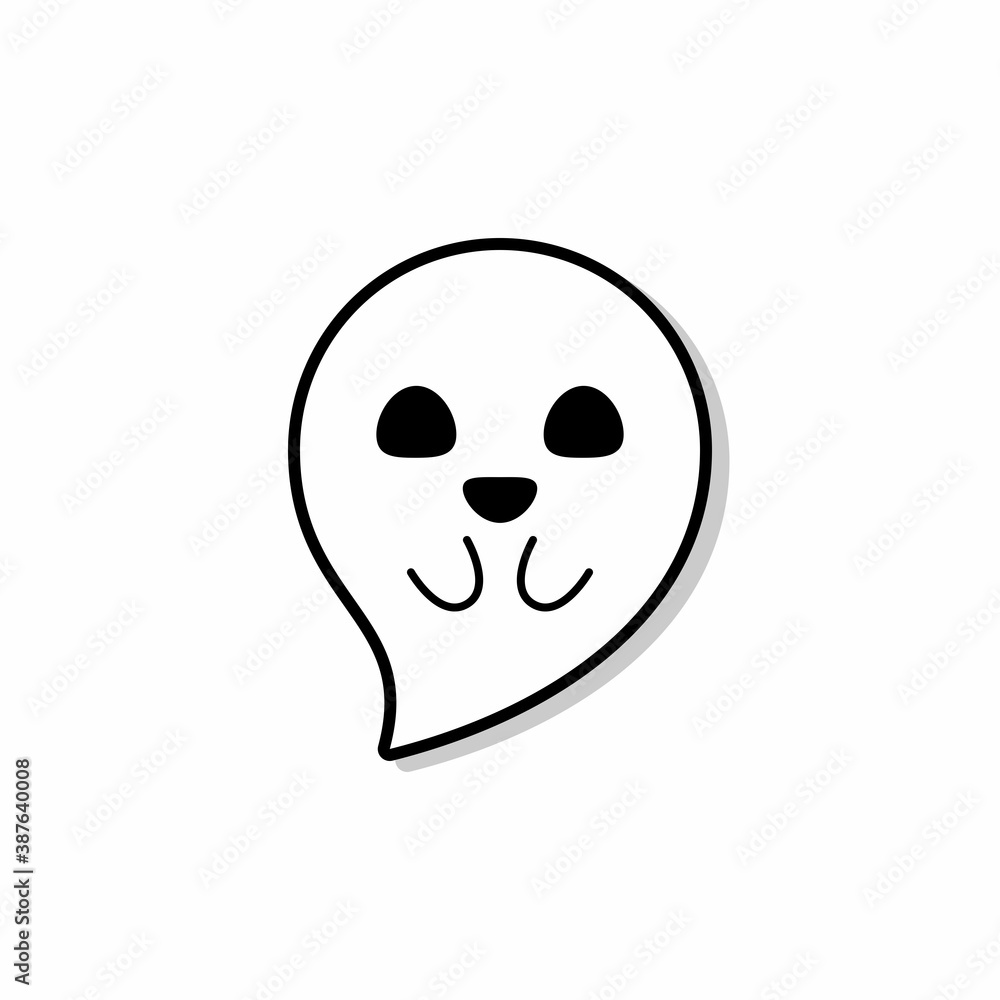 Halloween ghost, scary or cute cartoon spooky ghost, Halloween holiday. Halloween ghost, scary or cute cartoon spooky ghost, Halloween holiday.