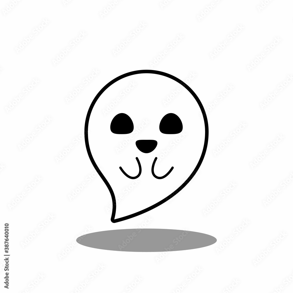 Halloween ghost, scary or cute cartoon spooky ghost, Halloween holiday. Halloween ghost, scary or cute cartoon spooky ghost, Halloween holiday.