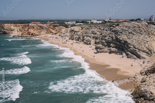 Beach in st vincent cape in portugal
