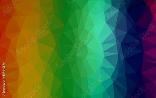 Wallpaper Mural Dark Multicolor, Rainbow vector low poly cover. Torontodigital.ca