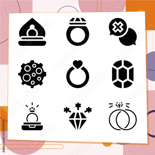 Simple set of 9 icons related to speech act