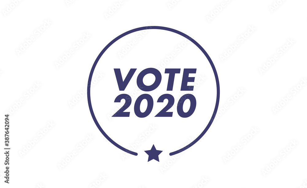 Vote 2020 in USA, sticker design. Political election campaign banner. Election day in United States of America. Vote 2020 in USA, sticker design. Political election campaign banner. Election day in United States of America.