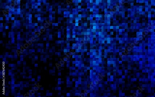 Fototapeta Naklejka Na Ścianę i Meble -  Dark BLUE vector backdrop with rectangles, squares.