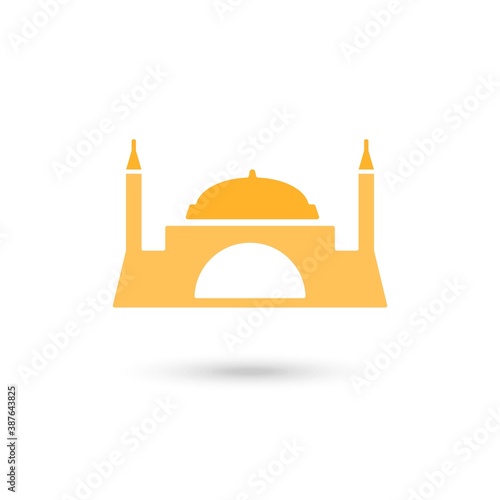 Taj mahal vector icon. Flat vector taj mahal icon symbol sign from modern india collection for mobile concept and web apps design.